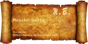 Meszko Bella névjegykártya